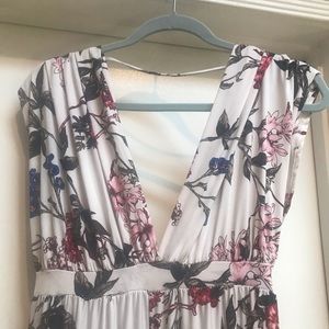 Jumpsuit  floral,drapy,slinky polyester Size M